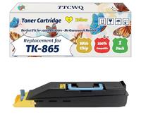 Compatible for Kyocera TK-865 Toner Cartridge Work for Kyocera TASKalfa 250ci TASKalfa 300ci Printers, with Chip, High Yield 20000 Pages, High-Definition Printing (1 Pack Yellow)