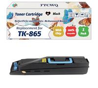 Compatible for Kyocera TK-865 Toner Cartridge Work for Kyocera TASKalfa 250ci TASKalfa 300ci Printers, with Chip, High Yield 20000 Pages, High-Definition Printing (1 Pack Black)