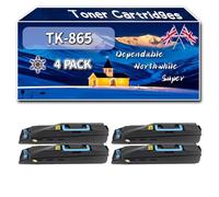 Compatible for Kyocera TK-865 Toner Cartridges, Work for Kyocera TASKalfa 250 ci TASKalfa 300 Printers (4 Pack Black)