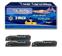 Compatible for Kyocera TK-865 Toner Cartridges, Work for Kyocera TASKalfa 250 ci TASKalfa 300 Printers (3 Pack Black)
