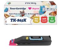 Compatible for Kyocera TK-865K TK-865C TK-865M TK-865Y Toner Cartridge Work for Kyocera TASKalfa 250ci TASKalfa Printers (1 Pack Magenta)