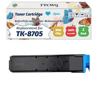 Compatible for Kyocera TK-8705 Toner Cartridge Work for Kyocera TASKalfa 6550ci 6551ci 7550ci 7551ci Printers, with Chip, High Yield 70000 Pages, High-Definition Printing (1 Pack Cyan)