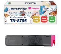 Compatible for Kyocera TK-8705 Toner Cartridge Work for Kyocera TASKalfa 6550ci 6551ci 7550ci 7551ci Printers, with Chip, High Yield 70000 Pages, High-Definition Printing (1 Pack Magenta)