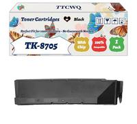 Compatible for Kyocera TK-8705 Toner Cartridges Work for Kyocera TK8705 TK-8705K TK-8705C TK-8705M TK-8705Y TASKalfa 6550ci 6551ci 7550ci Printers (1 Pack Black)