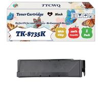 Compatible for Kyocera TK-8735K TK-8735C TK-8735M TK-8735Y Toner Cartridge Work for Kyocera TASKalfa 8353ci TASKalfa Printers (1 Pack Black)