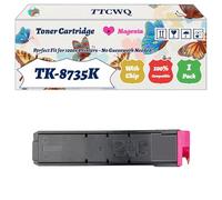 Compatible for Kyocera TK-8735K TK-8735C TK-8735M TK-8735Y Toner Cartridge Work for Kyocera TASKalfa 8353ci TASKalfa Printers (1 Pack Magenta)