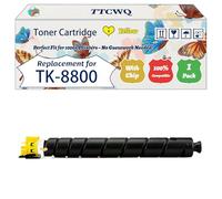 Compatible for Kyocera TK-8800 TK-8800C TK-8800M TK-8800K TK-8800Y TK8800 Toner Cartridge Work for Kyocera ECOSYS Printers (1 Pack Yellow)