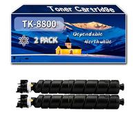 Compatible for Kyocera TK-8800 Toner Cartridge, Work for Kyocera ECOSYS P8060cdn Printers, Toner Cartridge TK-8800C TK-8800M TK-8800K TK-8800Y (2 Pack Black)