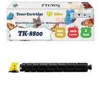 Compatible for Kyocera TK-8800 Toner Cartridge Work for Kyocera ECOSYS P8060cdn Printers, with Chip, High Yield 30000 Pages, High-Definition Printing (1 Pack Yellow)