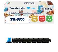 Compatible for Kyocera TK-8800 Toner Cartridge Work for Kyocera ECOSYS P8060cdn Printers, with Chip, High Yield 30000 Pages, High-Definition Printing (1 Pack Cyan)