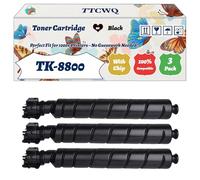 Compatible for Kyocera TK-8800 Toner Cartridge Work for Kyocera EcoSys P8060cdn Printers, with Chip, High Yield 30000 Pages, High-Definition Printing (3 Pack Black)