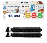 Compatible for Kyocera TK-8800 Toner Cartridge Work for Kyocera ECOSYS P8060cdn Printers, with Chip, High Yield 30000 Pages, High-Definition Printing (2 Pack Black)