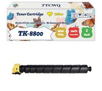 Compatible for Kyocera TK-8800 Toner Cartridge Work for Kyocera EcoSys P8060cdn Printers, with Chip, High Yield 30000 Pages, High-Definition Printing (1 Pack Yellow)