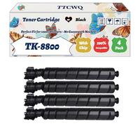 Compatible for Kyocera TK-8800 Toner Cartridge Work for Kyocera EcoSys P8060cdn Printers, with Chip, High Yield 30000 Pages, High-Definition Printing (4 Pack Black)