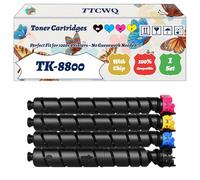 Compatible for Kyocera TK-8800 Toner Cartridges Work for Kyocera ECOSYS P8060cdn Printers, with Chip, High Yield 40000 Pages, High-Definition Printing (4-Pack BK/C/M/Y)