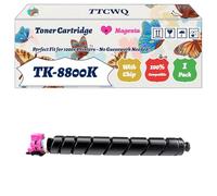 Compatible for Kyocera TK-8800K TK-8800C TK-8800M TK-8800Y Toner Cartridge Work for Kyocera EcoSys P8060cdn Printers, with Chip, High Yield 40000 Pages, High-Definition Printing (1 Pack Magenta)