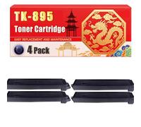 Compatible for Kyocera TK-895 ECOSYS FS-C8520MFP FS-C8525MFP FS-C8020MFP FS-C8025MFP Toner Cartridge Printers, With Chip Large Capacity 12000 Pages (4 Pack Black)