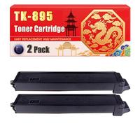 Compatible for Kyocera TK-895 ECOSYS FS-C8520MFP FS-C8525MFP FS-C8020MFP FS-C8025MFP Toner Cartridge Printers, With Chip Large Capacity 12000 Pages (2 Pack Black)