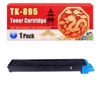Compatible for Kyocera TK-895 ECOSYS FS-C8520MFP FS-C8525MFP FS-C8020MFP FS-C8025MFP Toner Cartridge Printers, With Chip Large Capacity 12000 Pages (1 Pack Cyan)