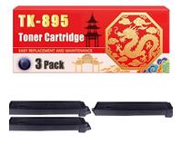 Compatible for Kyocera TK-895 ECOSYS FS-C8520MFP FS-C8525MFP FS-C8020MFP FS-C8025MFP Toner Cartridge Printers, With Chip Large Capacity 12000 Pages (3 Pack Black)