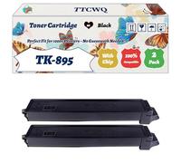 Compatible for Kyocera TK-895 Toner Cartridge Work for Kyocera ECOSYS FS-C8520MFP ECOSYS FS-C8525MFP FS-C8020MFP Printers (2 Pack Black)