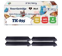 Compatible for Kyocera TK-895 Toner Cartridge Work for Kyocera ECOSYS FS-C8520MFP ECOSYS FS-C8525MFP FS-C8020MFP Printers (4 Pack Black)