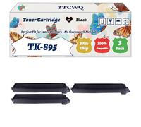 Compatible for Kyocera TK-895 Toner Cartridge Work for Kyocera ECOSYS FS-C8520MFP ECOSYS FS-C8525MFP FS-C8020MFP Printers (3 Pack Black)