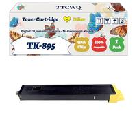 Compatible for Kyocera TK-895 Toner Cartridge Work for Kyocera ECOSYS FS-C8520MFP ECOSYS FS-C8525MFP FS-C8020MFP Printers (1 Pack Yellow)