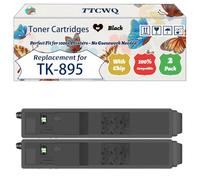 Compatible for Kyocera TK-895 Toner Cartridges Work for Kyocera FS-C8020MFP FS-C8025MFP FS-C8520MFP Printers (2 Pack Black)