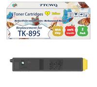 Compatible for Kyocera TK-895 Toner Cartridges Work for Kyocera FS-C8020MFP FS-C8025MFP FS-C8520MFP Printers (1 Pack Yellow)