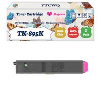 Compatible for Kyocera TK-895K TK-895C TK-895M TK-895Y Toner Cartridge Work for Kyocera FS-C8020MFP FS-C8025MFP FS-C8520MFP Printers (1 Pack Magenta)