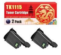 Compatible for Kyocera TK1115 FS-1041 Mono FS-1220MFP FS-1320MFP Toner Cartridge Printers, With Chip Large Capacity 1600 Pages (2-Pack Black)
