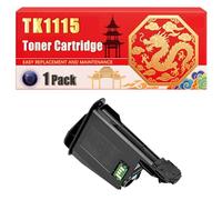 Compatible for Kyocera TK1115 FS-1041 Mono FS-1220MFP FS-1320MFP Toner Cartridge Printers, With Chip Large Capacity 1600 Pages (1 Pack Black)