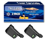 Compatible for Kyocera TK1115 Toner Cartridge, Work for Kyocera FS-1041 Mono FS-1220MFP FS-1320MFP Printers, Toner Cartridge (2-Pack Black)