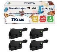 Compatible for Kyocera TK1120 TK-1120 Toner Cartridges Work for Kyocera FS-1025MFP FS-1060 FS-1061DN FS-1125MFP Printers (4 Pack Black)