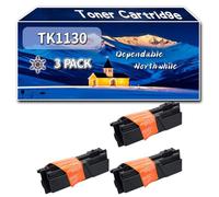 Compatible for Kyocera TK1130 Toner Cartridge, Work for Kyocera ECOSYS M2030dn ECOSYS M2530dn FS-1030MFP Multifunction FS-1035MFP FS-1130MFP Printers, Toner Cartridge (3 Pack Black)