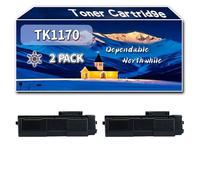 Compatible for Kyocera TK1170 Toner Cartridge, Work for Kyocera ECOSYS M2040dn ECOSYS M2540dn ECOSYS M2640idw Printers, Toner Cartridge (2-Pack Black)