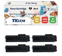 Compatible for Kyocera TK1170 Toner Cartridge Work for Kyocera ECOSYS M2040dn ECOSYS M2540dn ECOSYS M2640idw Printers, with Chip, High Yield 7200 Pages, High-Definition Printing (4 Pack Black)