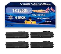 Compatible for Kyocera TK1250 Toner Cartridges, Work for Kyocera ECOSYS MA3500fx MA3500x MA3501wfx PA3500wx PA3500x Printers, Toner Cartridges TK-1250 1T0C3H0NL0 (4 Pack Black)