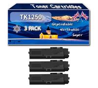 Compatible for Kyocera TK1250 Toner Cartridges, Work for Kyocera ECOSYS MA3500fx MA3500x MA3501wfx PA3500wx PA3500x Printers, Toner Cartridges TK-1250 1T0C3H0NL0 (3 Pack Black)