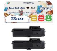 Compatible for Kyocera TK1260 Toner Cartridges Work for Kyocera ECOSYS PA 4000 WX PA 4000 wx Plus PA 4000 x PA 4000 x Printers (2-Pack Black)