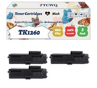 Compatible for Kyocera TK1260 Toner Cartridges Work for Kyocera ECOSYS PA 4000 WX PA 4000 wx Plus PA 4000 x PA 4000 x Printers (3 Pack Black)
