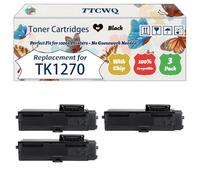 Compatible for Kyocera TK1270 Toner Cartridges Work for Kyocera ECOSYS MA 4000 fx MA 4000 fx Plus MA 4000 wifx MA 4000 wifx Plus MA 4000 x MA 4000 x Printers (3 Pack Black)