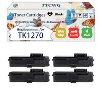 Compatible for Kyocera TK1270 Toner Cartridges Work for Kyocera ECOSYS MA 4000 fx MA 4000 fx Plus MA 4000 wifx MA 4000 wifx Plus MA 4000 x MA 4000 x Printers (4 Pack Black)