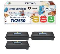 Compatible for Kyocera TK2530 Toner Cartridge Work for Kyocera KM-4030 KM-4031 KM-4035 KM-5035 Printers, with Chip, High Yield 40000 Pages, High-Definition Printing (3 Pack Black)