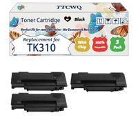 Compatible for Kyocera TK310 Toner Cartridge Work for Kyocera FS-2000D FS-2000DN FS-4000DN Printers, with Chip, High Yield 12000 Pages, High-Definition Printing (3 Pack Black)