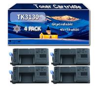 Compatible for Kyocera TK3130 Toner Cartridge, Work for Kyocera ECOSYS M3550idn ECOSYS M3560idn FS-4200 FS-4300 Printers, Toner Cartridge (4 Pack Black)