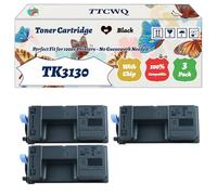 Compatible for Kyocera TK3130 Toner Cartridge Work for Kyocera ECOSYS M3550idn ECOSYS M3560idn FS-4200 FS-4300 Printers, with Chip, High Yield 14500 Pages, High-Definition Printing (3 Pack Black)