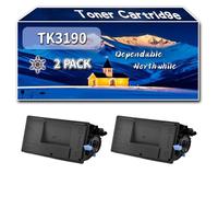 Compatible for Kyocera TK3190 Toner Cartridge, Work for Kyocera ECOSYS M3655idn M3660idn M3665idn P3055 Mono P3060 P3155dn Printers, Toner Cartridge (2-Pack Black)