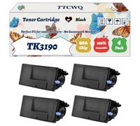 Compatible for Kyocera TK3190 Toner Cartridge Work for Kyocera ECOSYS M3655idn M3660idn M3665idn P3055 Mono P3060 Printers (4 Pack Black)